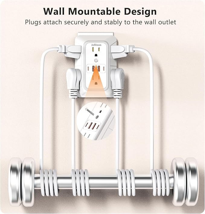 USB Wall Charger Power Strip Surge Protector - Image 3