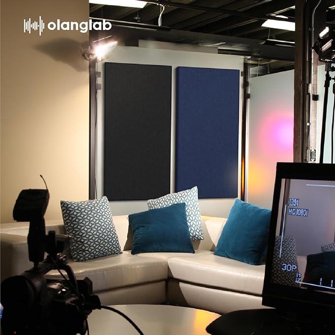 Olanglab Sound Absorbing Acoustic Wall Panels 2 Pack, Large Fabric Wrapped - Image 6