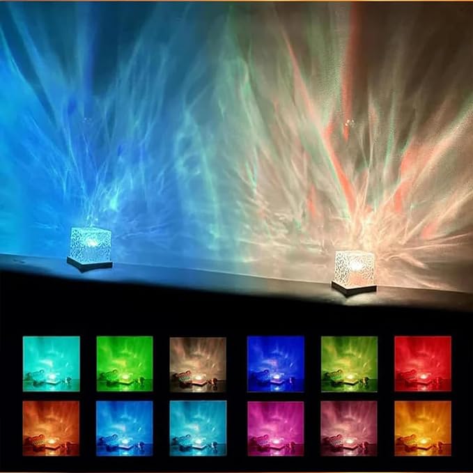 Growalleter Ocean Wave Projection Lamp, 16 Color RGB Mood Light - Image 2