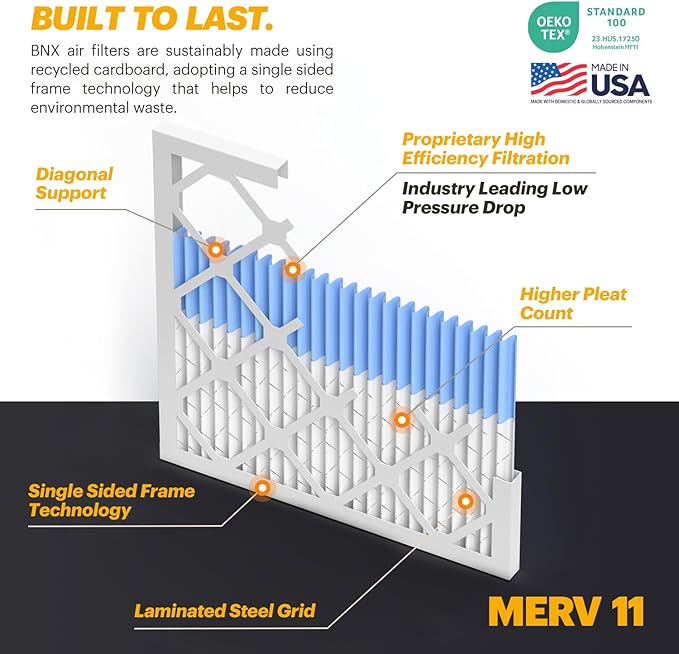 BNX TruFilter 16x16x1 Air Filter MERV 11 - Image 4