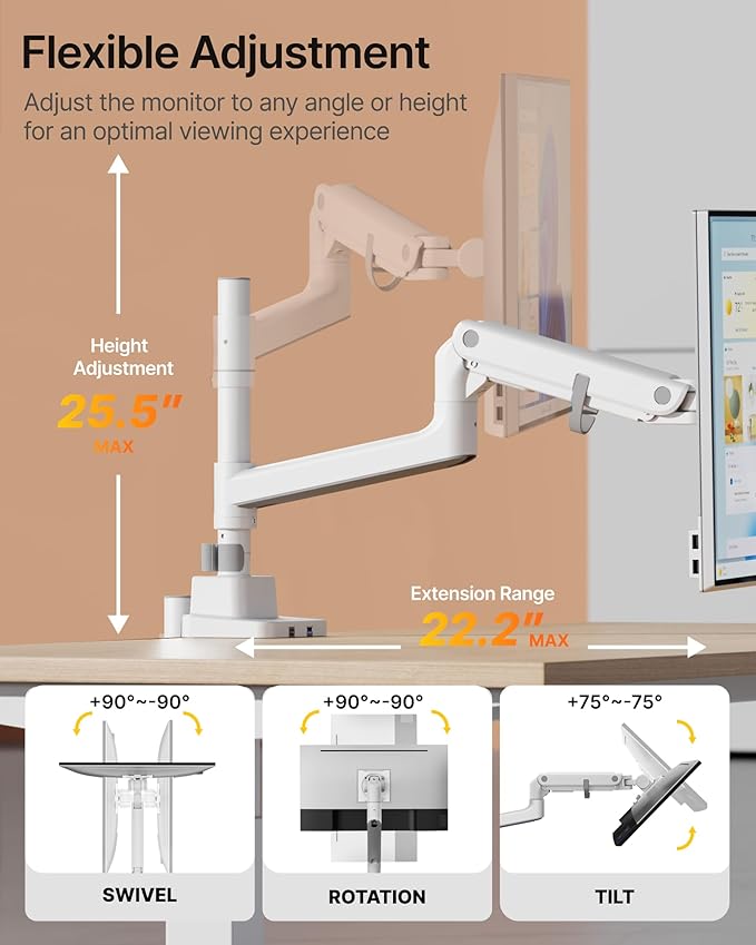 monTEK 17-57 Inch Ultrawide Monitor Arm - Image 5