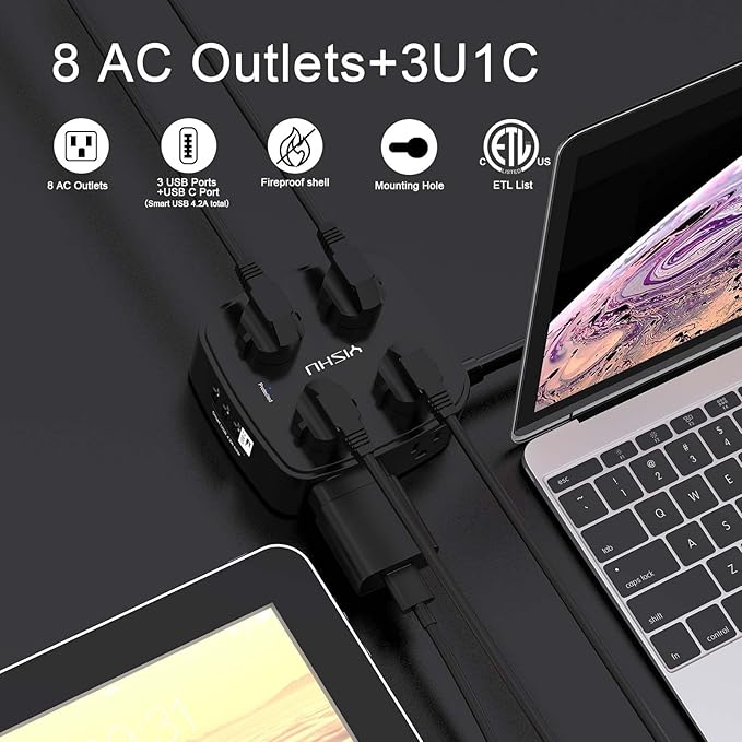 10 Ft Surge Protector Power Strip - Image 2