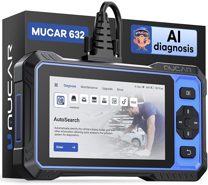 OBD2 Scanner, MUCAR 632 Elite AI-Assisted OBD2 Bidirectional Scan Tool by MUCAR