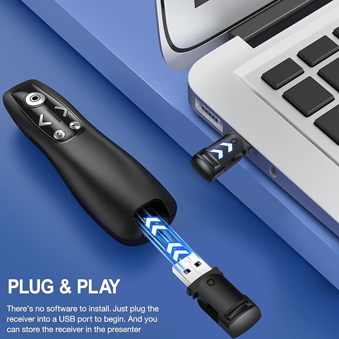Air Mouse 2-in-1 USB Type C Presentation Clicker Wireless Presenter Remote - Image 5