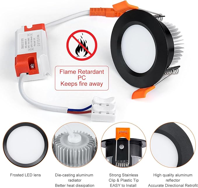 inShareplus 2 Inch LED Recessed Lighting, 3000K Warm White, Recessed Light - Image 3