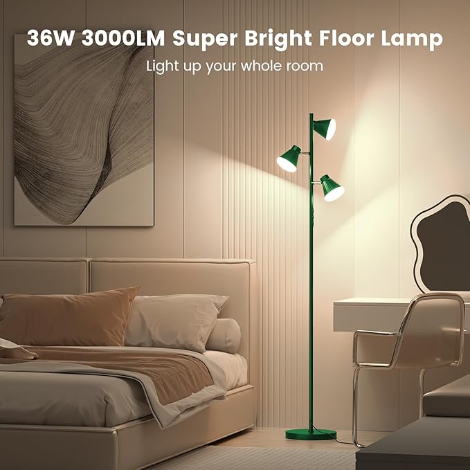 SIBRILLE 36W LED Tree Floor Lamp, Dimmable Tall Standing Lamp - Image 2