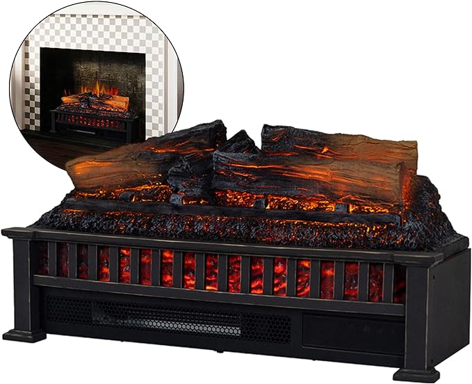 Country Living Electric Fireplace Logs, 27” LED Electric Fireplace Inserts - Image 7
