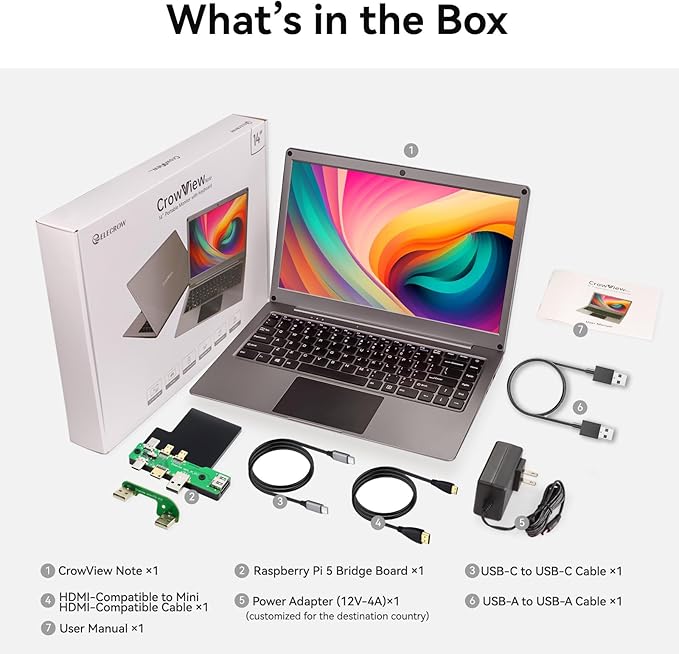 ELECROW Portable Monitor with Keyboard, 14 Inch Lapdock Display with Built-in - Image 7