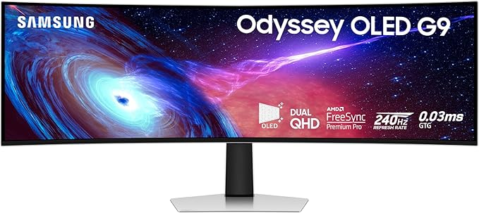 Samsung 49" Odyssey OLED Series Curved Gaming Monitor w QD-OLED, G-Sync by Samsung