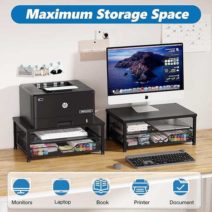 OPNICE Computer Monitor Stand Riser, Desk Organizer - Image 7