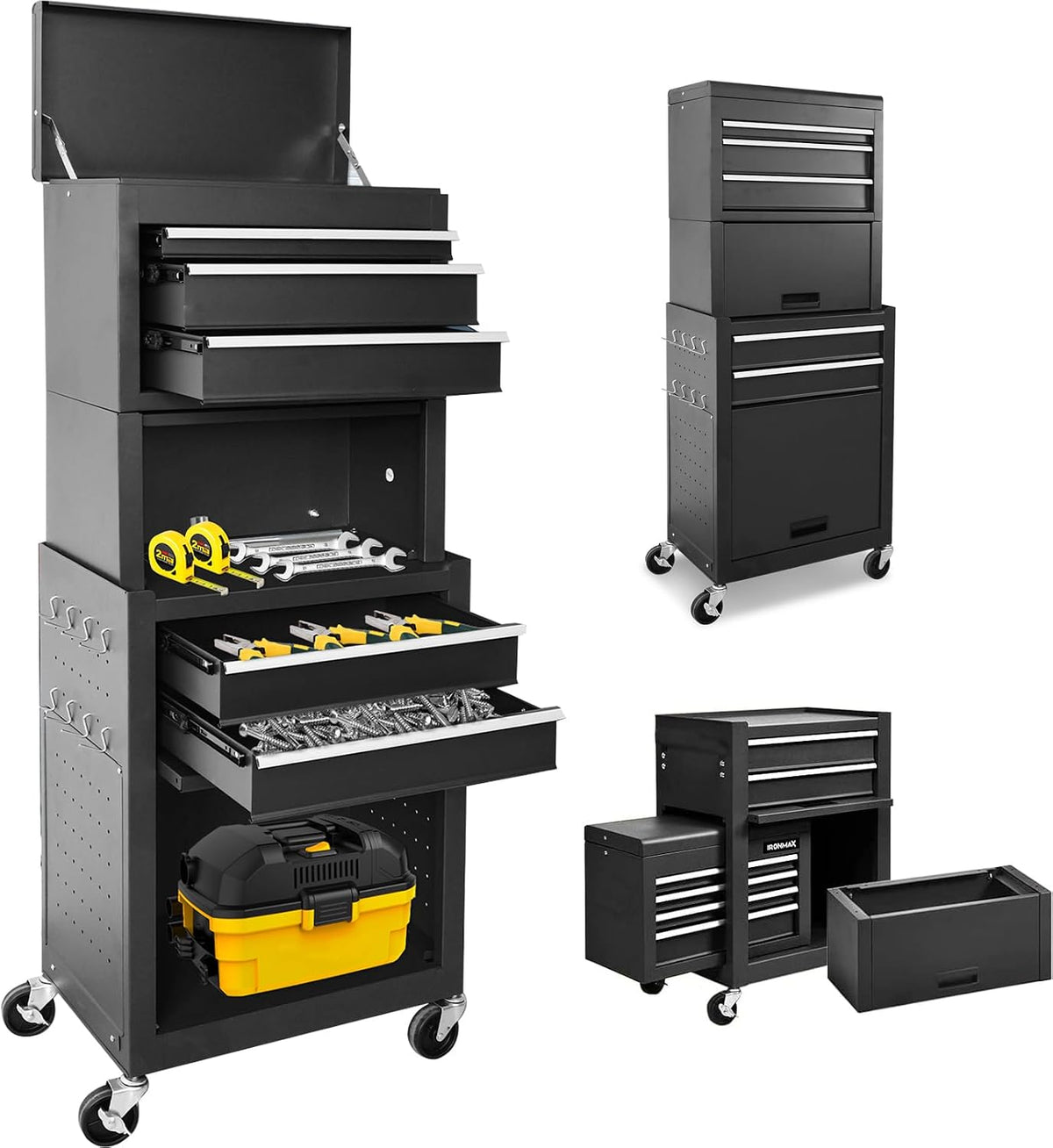5-drawer rolling tool chest, high capacity metal tool, main product view