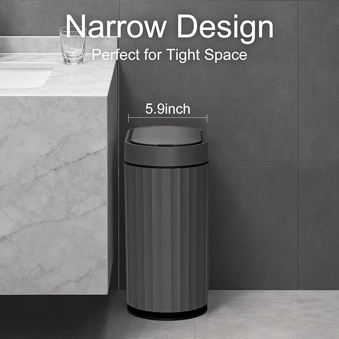 ELPHECO Bathroom Motion Sensor Trash can 2 Gallon Automatic Garbage Can - Image 4