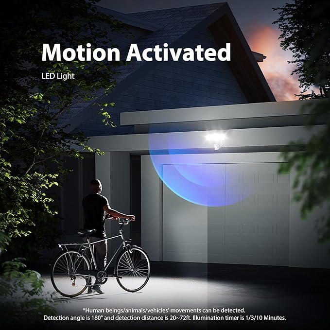 Onforu 2 Pack 100W 11000LM LED Motion Sensor Outdoor Lights, Dusk to Dawn Flood - Image 5