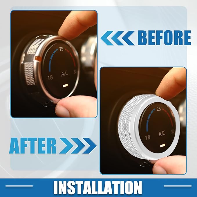 A ABSOPRO Car AC Knobs Decals AC Radio Switch Knob Cover - Image 3