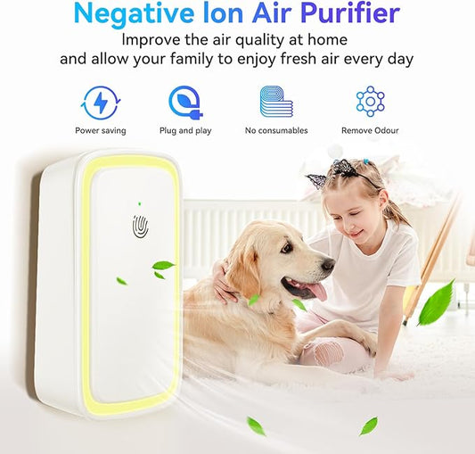 4Pack Air Ionizer for Home Negative Ion Air Purifier Plug In, Quiet Air - Image 2