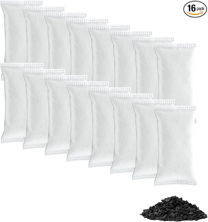 KaiCarnte 16 Pack Shoe Deodorizer Bags, Activated Charcoal Odor Absorber by KaiCarnte
