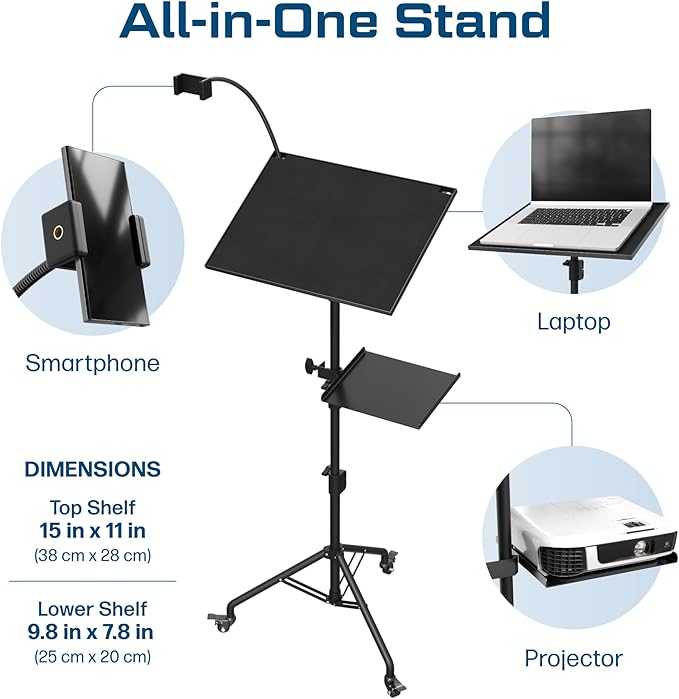 DYNAMO TECH Projector Stand Tripod Laptop Tripod - Image 2