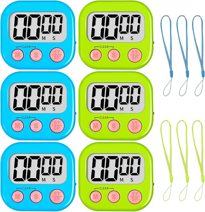 ZILLEEN Classroom Timer for Kids Teachers 6 Pack Digital Timers by ZILLEEN