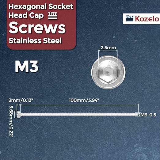 Kozelo 4pcs Socket Head Cap Screws - Image 2