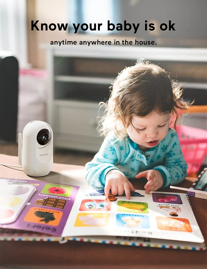 Momcozy Baby Monitor with 2 Cameras 5’’ 1080P Split Screen Video Baby Monitor - Image 8