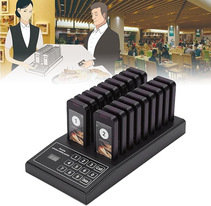 Luocute Wireless Calling System, 18 Receivers 1 Transmitter Channel 30-100m - Image 2