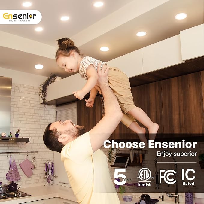 Ensenior 12 Pack 6 Inch LED Recessed Ceiling Light, 2700K-5000K 5CCT, 1200LM - Image 8