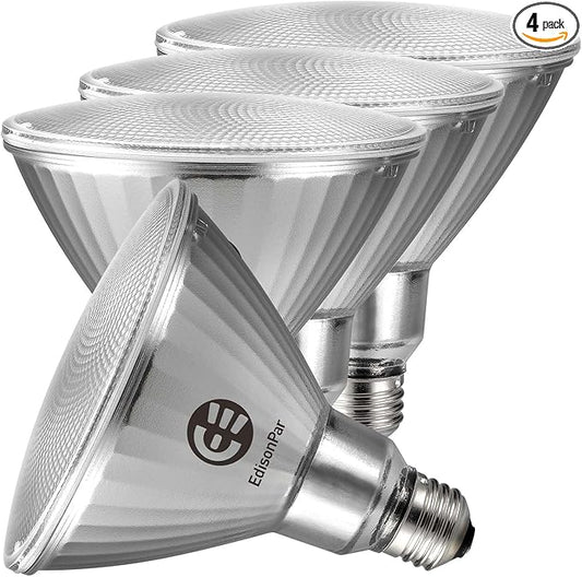 EdisonPar Full-Glass PAR38 LED Flood Light Bulbs Outdoor/Indoor Equivalent 300 by Edisonpar