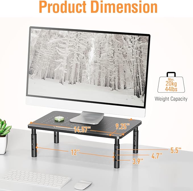 ELIVED 2 Pack Monitor Stand Riser - Image 2