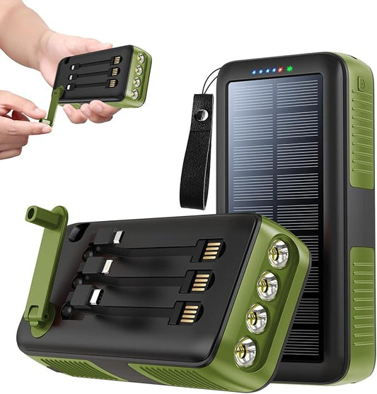 Solar Charger Power Bank 63200mAh, Portable Charger by boogostore