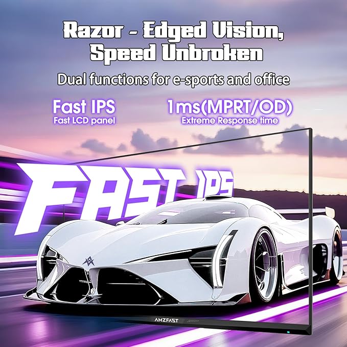 Amzfast 27 inch 1440P 200Hz/180Hz White Gaming Monitor, 2K QHD, MPRT 1ms Fast - Image 4