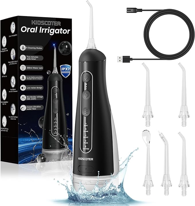 Water Flosser for Teeth with Detachable Washable Tank, 5 Modes Rechargeable - Image 9