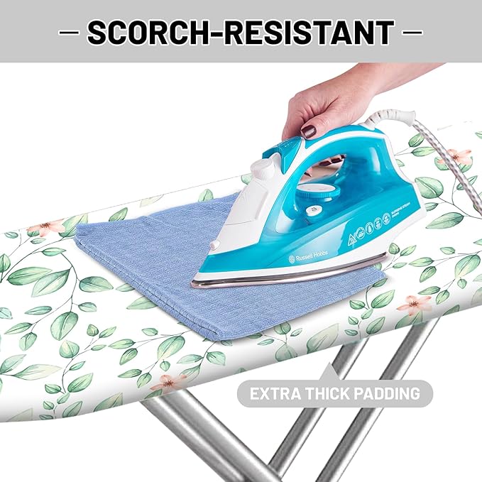 Extra Thick Ironing Board Cover and Pad, 15x54 Ironing Board Cover, Resist - Image 4