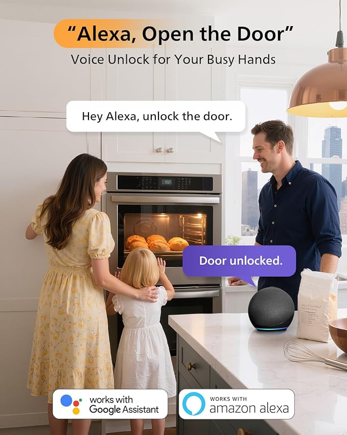 Philips WiFi Smart Lock with Front Door Handle Set, Built-in WiFi, APP Remote & - Image 4