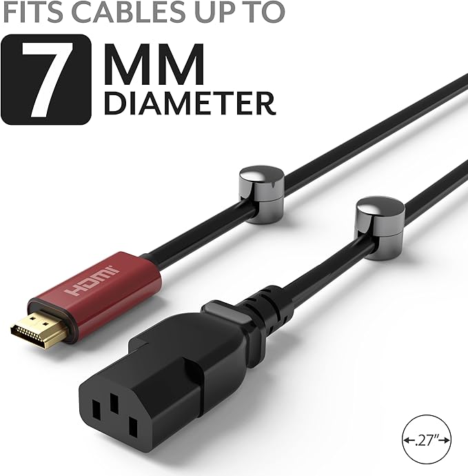 ICONIT Cable Anchors for Desk Organization Gun Metal | Premium Aluminum Cord - Image 5