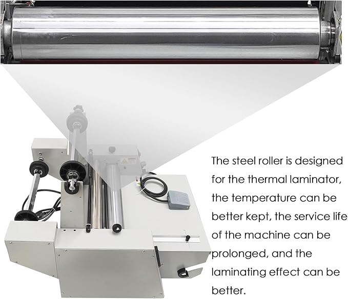 WYDDDARY 14.17"/360MM Electric Steel Roller Thermal Laminator - Image 5