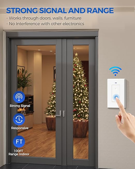 WILAWELS Mini Remote Control Outlet Wireless Light Switch, Programmable and - Image 4