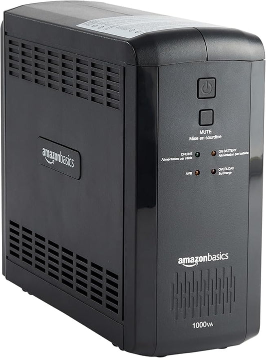 Amazon Basics UPS Battery Backup & Surge Protector 1000VA/550W, 9 Outlets by AmazonBasics