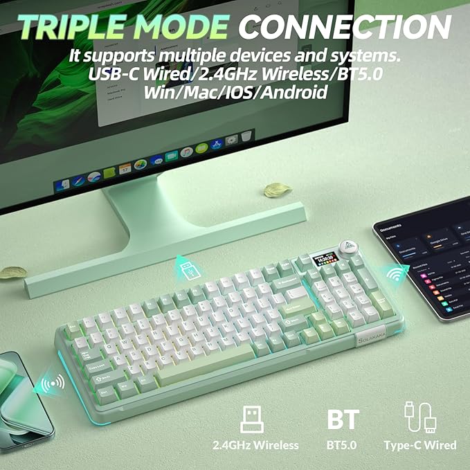 SOLAKAKA A99 Pro Wireless Mechanical Keyboard - Image 3