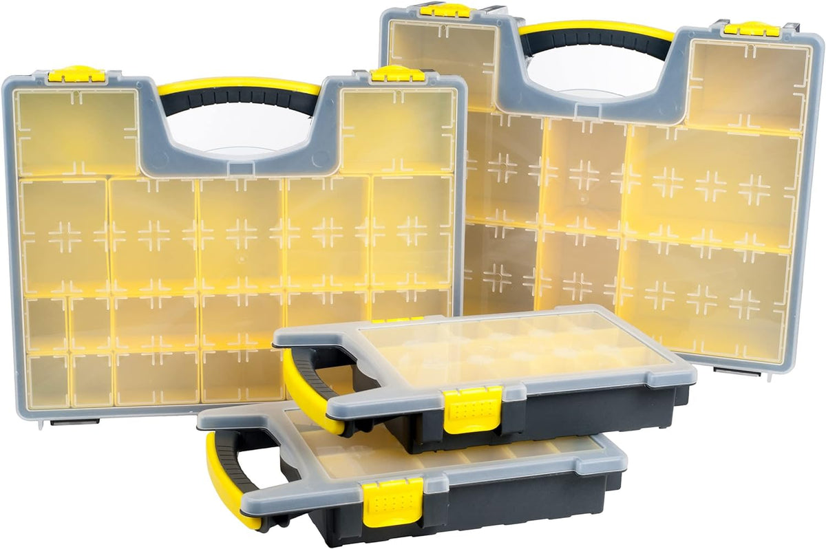 stalwart storage organizer tool box set, yellow/black, set, main product view