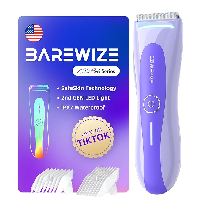BAREWIZE Bikini Trimmer for Women, Electric Shaver for Women | LED Light by Unknown