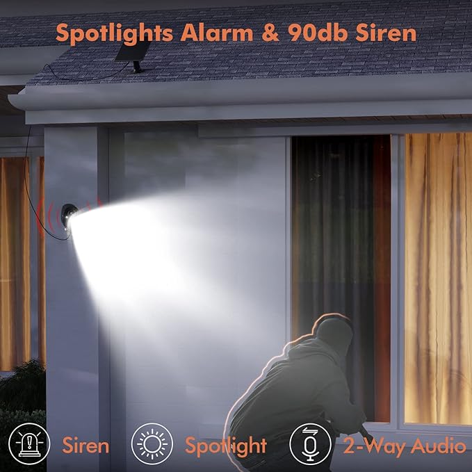 Dzees Upgrade Solar Camera Security Outdoor Wireless, Wireless Outdoor Security - Image 4