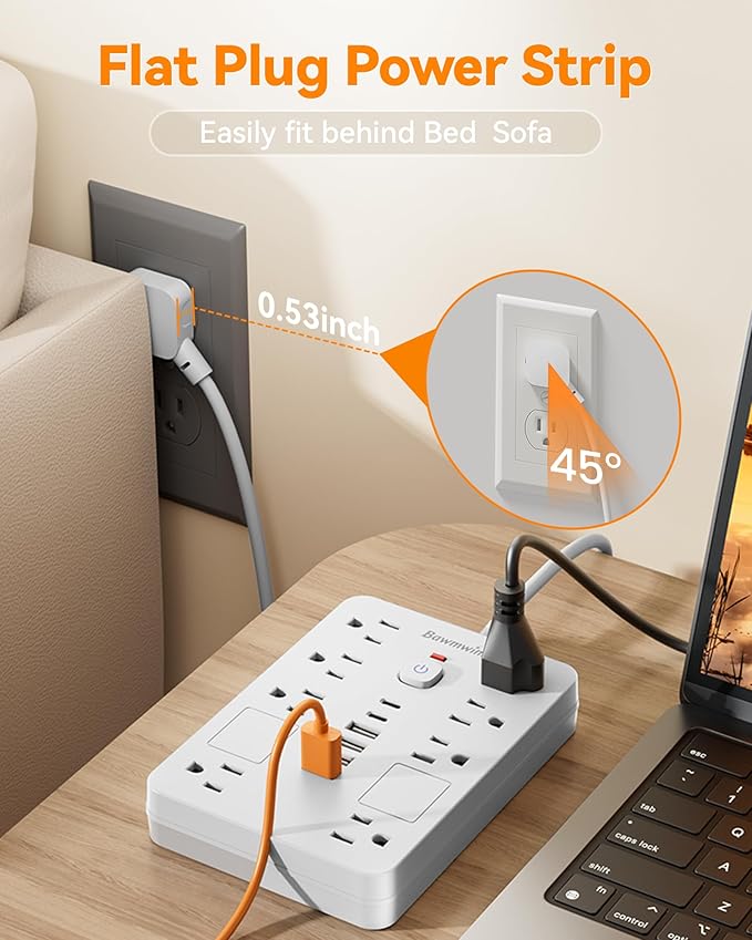 Bawmwim Surge Protector Power Strip - Image 5
