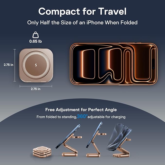 5-in-1 Wireless Charger for MagSafe, AC ISLAND Portable Travel Charging Station - Image 5
