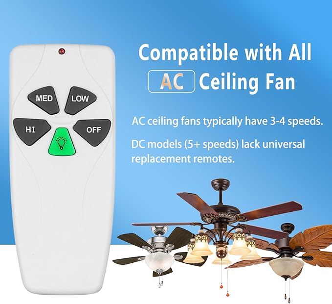 Universal Ceiling Fan Remote Control Kit Replacement - Image 3