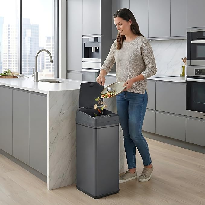 iTouchless 13 Gallon Kitchen Trash Can - Image 2