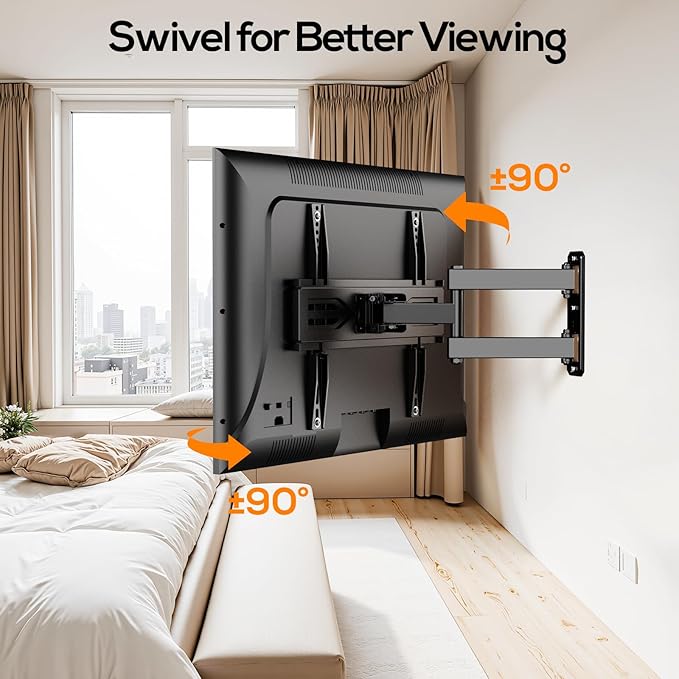 IWORKBOARD 40 43 50 55 inch Full Motion Corner TV Wall Mount - Image 2