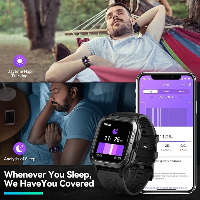 AMAZTIM Smart Watch, 60 Days Extra-Long Battery, 50M Waterproof, Rugged - Image 7