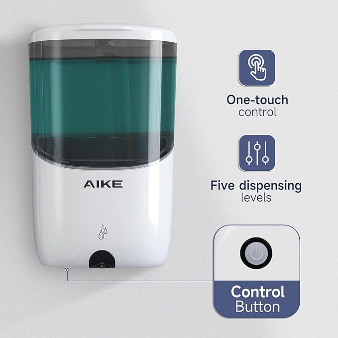 AIKE Liquid Automatic Wall Mount Soap Dispenser, Battery Operated Model AK1216 - Image 5