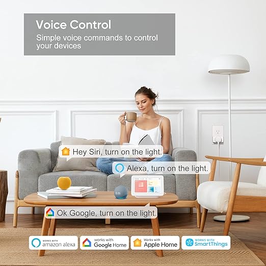 Onvis Matter Over Thread Smart Plug, Smart Mini Outlet, Works - Image 2