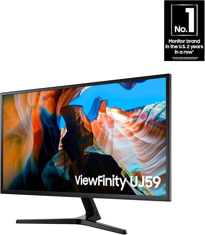 SAMSUNG 32" UJ59 Series 4K UHD Computer Monitor, VA Panel, Display Port - Image 2